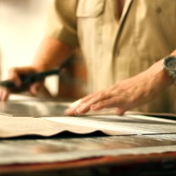 Gold engraved leather clutch and crossbody - Picture 7 of 10